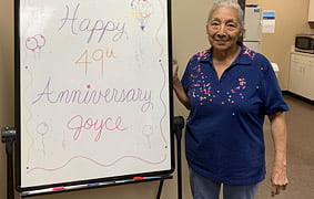 Congratulations Joyce on 49 years